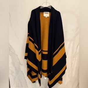 Navy and Gold Women's L’Agence poncho/cape